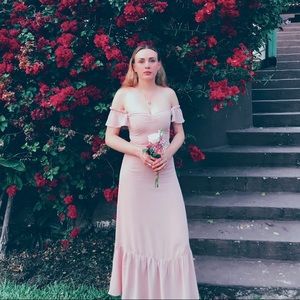 Reformation Butterfly Dusty Rose Dress